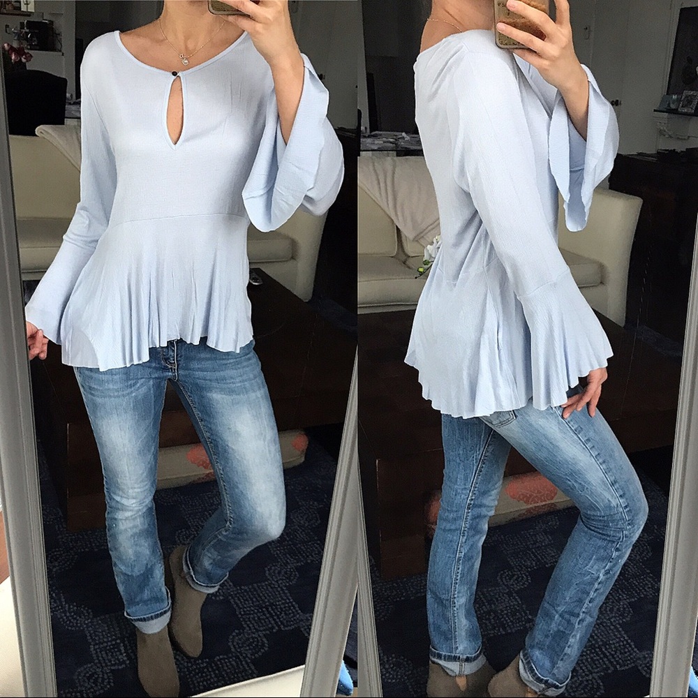 LUCKY BRAND π Blue Loose Top π - Picture 2 of 5